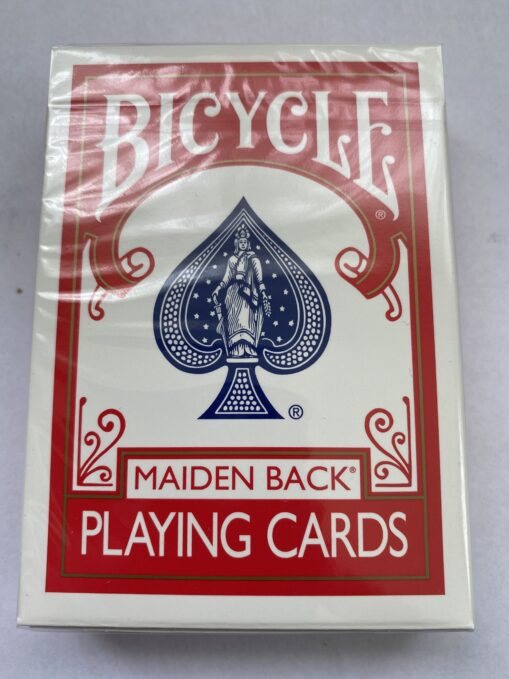 Marked Red Bicycle Maiden Back Playing Cards